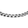 imageFossil Mens Plated Stainless Steel Engravable Personalized Gift ID Chain or Cuff Bracelet for MenSilver Curb Chain