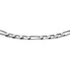 imageFossil Mens Plated Stainless Steel Engravable Personalized Gift ID Chain or Cuff Bracelet for MenSilver Figaro Chain