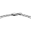 imageFossil Mens Plated Stainless Steel Engravable Personalized Gift ID Chain or Cuff Bracelet for MenSilver Figaro Chain