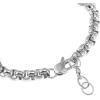 imageFossil Mens Plated Stainless Steel Engravable Personalized Gift ID Chain or Cuff Bracelet for MenSilver ID Chain Engravable