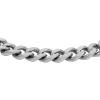 imageFossil Mens Plated Stainless Steel Engravable Personalized Gift ID Chain or Cuff Bracelet for MenSilver Large Curb Chain