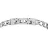 imageFossil Mens Plated Stainless Steel Engravable Personalized Gift ID Chain or Cuff Bracelet for MenSilverBlack