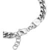 imageFossil Mens Plated Stainless Steel Engravable Personalized Gift ID Chain or Cuff Bracelet for MenSilverGold Drew Engravable