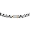 imageFossil Mens Plated Stainless Steel Engravable Personalized Gift ID Chain or Cuff Bracelet for MenTwo Tone Chain