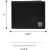 imageFossil Mens Ryan Leather RFID Blocking Bifold Flip ID WalletHayes Black