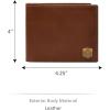 imageFossil Mens Ryan Leather RFID Blocking Bifold Flip ID WalletHayes Brown