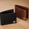 imageFossil Mens Ryan Leather RFID Blocking Bifold Flip ID WalletHayes Brown