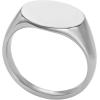 imageFossil Mens Stainless Steel RingSignet Silver