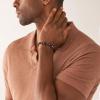 imageFossil Mens Stainless Steel and Genuine Leather andor Beaded Bracelet for MenBlue SodaliteBrown