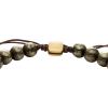 imageFossil Mens Stainless Steel and Genuine Leather andor Beaded Bracelet for MenGray Bead