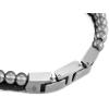 imageFossil Mens Stainless Steel and Genuine Leather andor Beaded Bracelet for MenSilver BeadedBlack