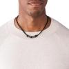 imageFossil Mens Stainless Steel or Leather Necklace for MenBlackSilverBrown