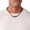imageFossil Mens Stainless Steel or Leather Necklace for MenBrown