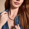 imageFossil Mens Stainless Steel or Leather Necklace for MenSilver Curb Chain