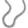 imageFossil Mens Stainless Steel or Leather Necklace for MenSilver Large Curb Chain