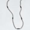 imageFossil Mens Stainless Steel or Leather Necklace for MenSilverBlack Chain