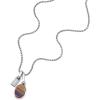 imageFossil Mens Stainless Steel or Leather Necklace for MenSilverTigers Eye