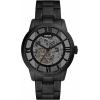 imageFossil Mens Townsman Automatic Stainless Steel and Leather TwoHand Skeleton WatchBlack Skeleton