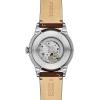imageFossil Mens Townsman Automatic Stainless Steel and Leather TwoHand Skeleton WatchBrown LeatherSilverCream