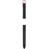 imageFossil Stainless Steel Interchangeable Watch Band StrapBlack LeatherRose Gold