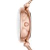 imageFossil Womens Carlie Automatic Stainless Steel Mesh ThreeHand WatchRose Gold MeshWhite