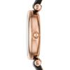 imageFossil Womens Carlie Quartz Stainless Steel ThreeHand WatchBlack LeatherRose Gold