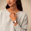 imageFossil Womens Carlie Quartz Stainless Steel ThreeHand WatchBlue LeatherRose Gold