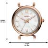 imageFossil Womens Carlie Quartz Stainless Steel ThreeHand WatchPink LeatherRose Gold