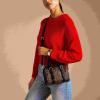 imageFossil Womens Carlie Satchel HandbagBlackLeopard