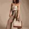 imageFossil Womens Gemma Tote BagNaturalMedium Brown Large