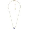 imageFossil Womens GoldTone Stainless Steel Pendant Chain Necklace for WomenButterfly Blue MOP