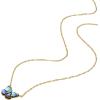 imageFossil Womens GoldTone Stainless Steel Pendant Chain Necklace for WomenButterfly Blue MOP