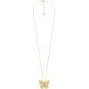 imageFossil Womens GoldTone Stainless Steel Pendant Chain Necklace for WomenButterfly Pendant