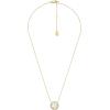 imageFossil Womens GoldTone Stainless Steel Pendant Chain Necklace for WomenGold Classic MOP Disc