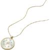 imageFossil Womens GoldTone Stainless Steel Pendant Chain Necklace for WomenGold Classic MOP Pendant