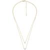 imageFossil Womens GoldTone Stainless Steel Pendant Chain Necklace for WomenGold Double Glitz