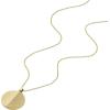 imageFossil Womens GoldTone Stainless Steel Pendant Chain Necklace for WomenGold Harlow Linear Texture Disc