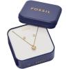 imageFossil Womens GoldTone Stainless Steel Pendant Chain Necklace for WomenGold Heart  Stud Earrings