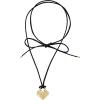imageFossil Womens GoldTone Stainless Steel Pendant Chain Necklace for WomenGoldBlack Sadie Heart