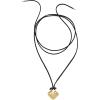 imageFossil Womens GoldTone Stainless Steel Pendant Chain Necklace for WomenGoldBlack Sadie Heart