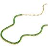 imageFossil Womens GoldTone Stainless Steel Pendant Chain Necklace for WomenGoldGreen Chain