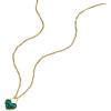 imageFossil Womens GoldTone Stainless Steel Pendant Chain Necklace for WomenGoldGreen Heart