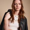 imageFossil Womens GoldTone Stainless Steel Pendant Chain Necklace for WomenHarlow Gold Disc