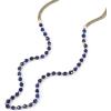 imageFossil Womens GoldTone Stainless Steel Pendant Chain Necklace for WomenLayered Blue Bead