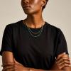 imageFossil Womens GoldTone Stainless Steel Pendant Chain Necklace for WomenLayered Green Bead