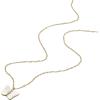 imageFossil Womens GoldTone Stainless Steel Pendant Chain Necklace for WomenMOP Butterfly