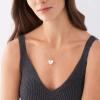 imageFossil Womens GoldTone Stainless Steel Pendant Chain Necklace for WomenMOP Heart Locket