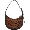 imageFossil Womens Harwell Leather Crescent Shoulder BagBlackLeopard Haircalf