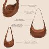 imageFossil Womens Harwell Leather Hobo Purse Handbag for WomenBlack
