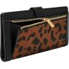 imageFossil Womens Harwell Tab Bifold WalletBlackLeopard Haircalf